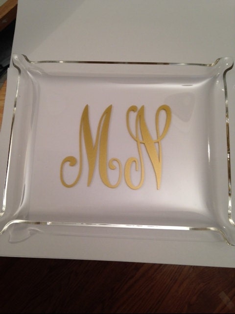 Monogrammed Acrylic Tray