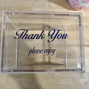 Beautiful Sturdy acrylic box with lid personalized (or not) image 2