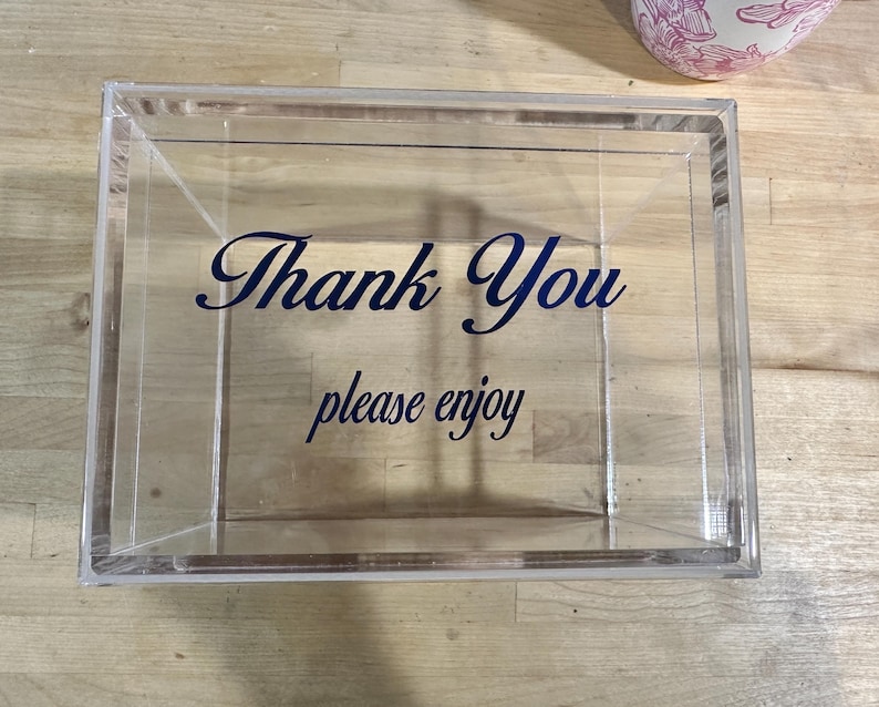 Beautiful Sturdy acrylic box with lid personalized (or not) image 2