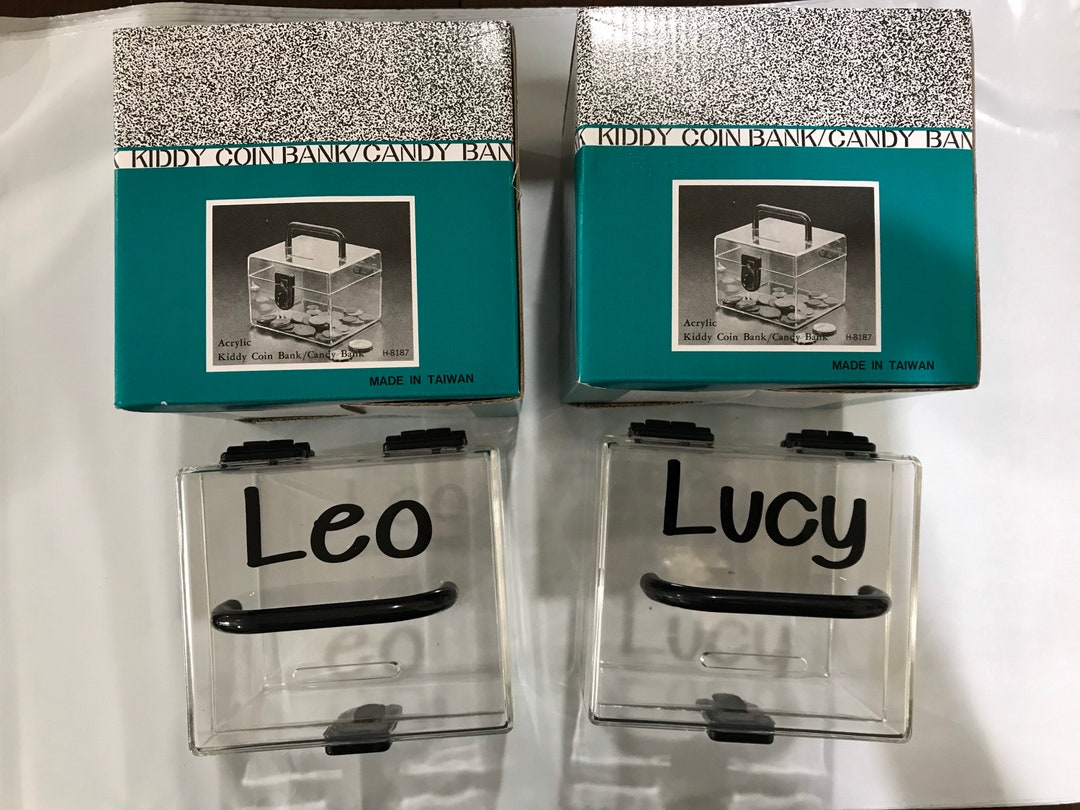 Personalized Kids Coin Bank or Candy Container - Etsy