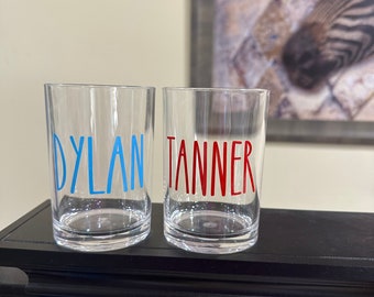 shatterproof 9oz acrylic Bathroom cup. Perfect for everyone in the family!  Personalized with your name or monogram