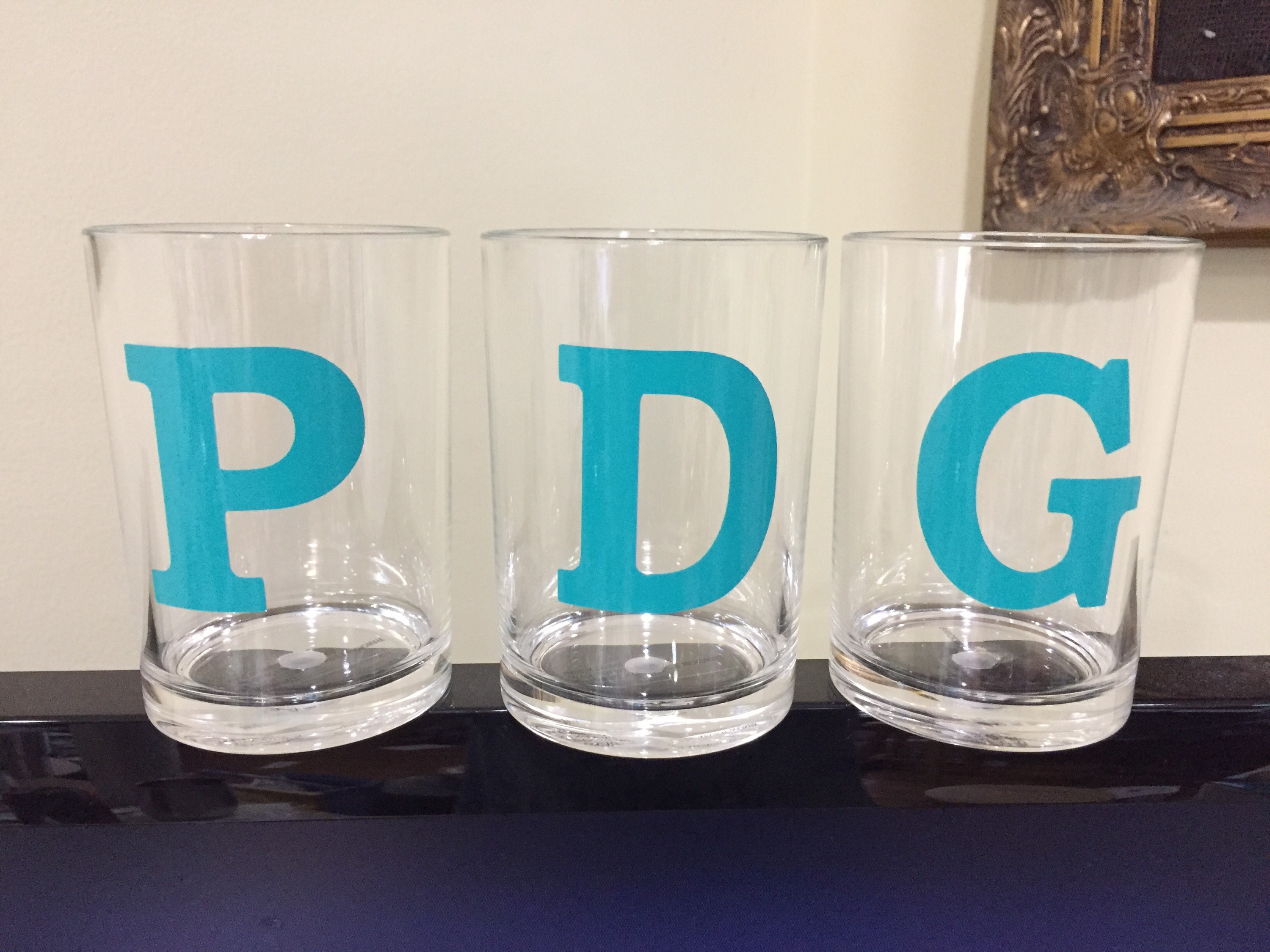 Monogrammed acrylic Bathroom cup. Perfect for everyone in the Etsy