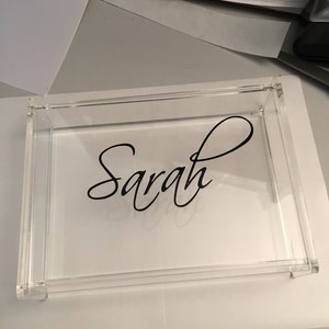 monogrammed acrylic jewelry box with removable lid image 3