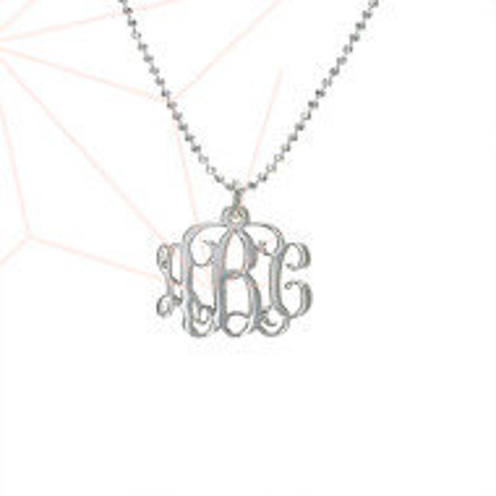 Little Girls Sterling Silver Monogrammed Necklace FREE Etsy