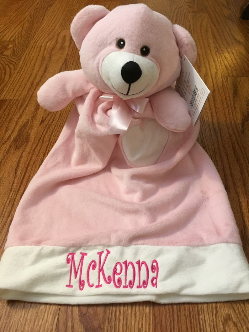 Personalized Lovey Bear blanket Baby Gifts Etsy