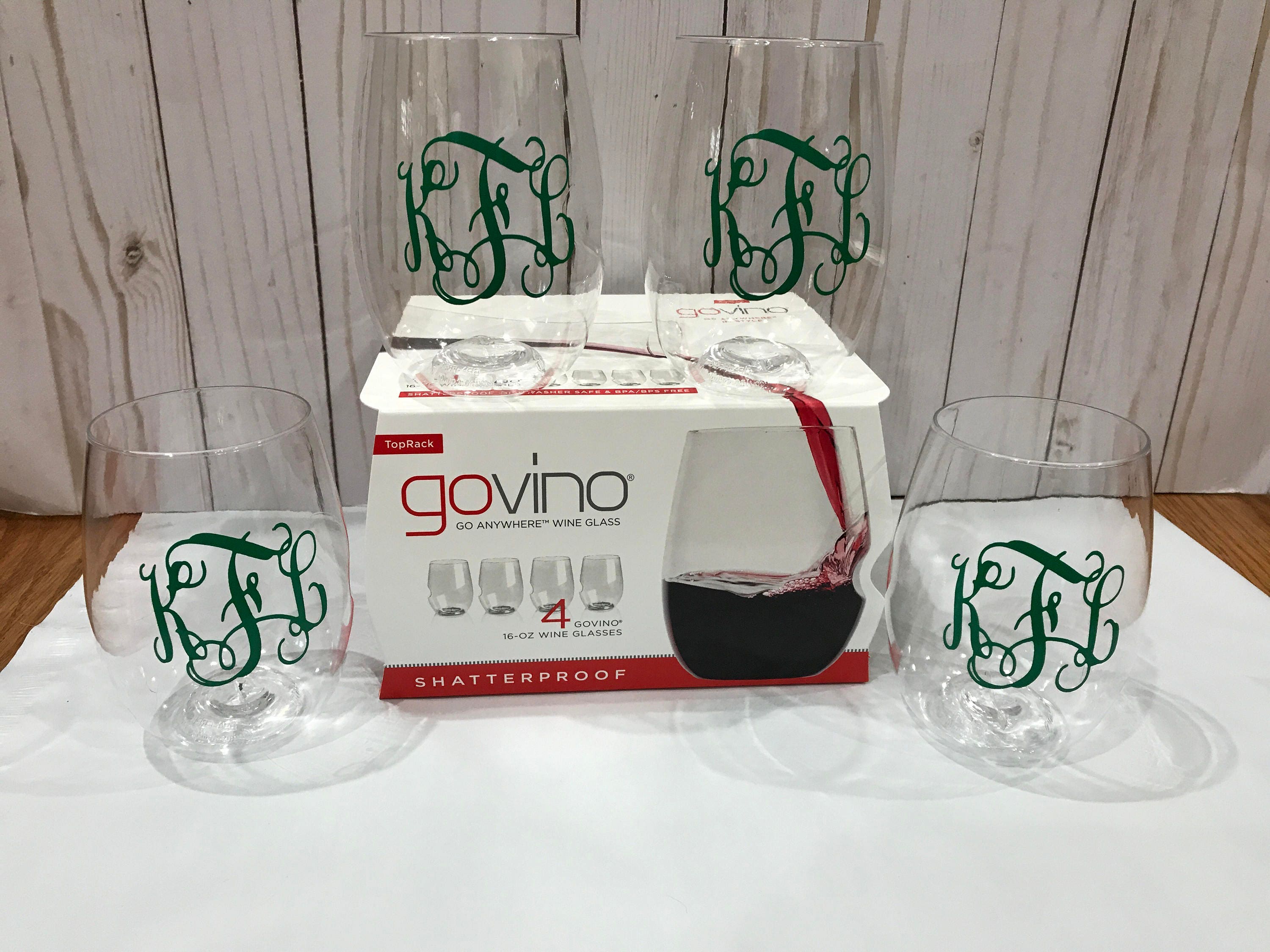 GoVino Wine Glasses – The Monogrammed Home