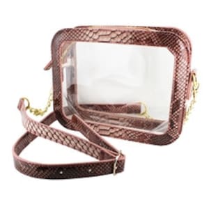 ¡OFERTA! IMPRESIONANTE bolso bandolera de piel sintética de serpiente de 8 x 6 x 2 pulgadas