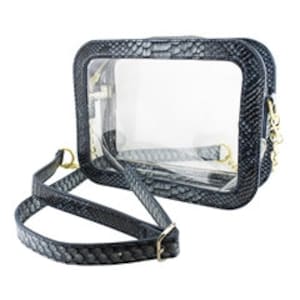 ¡OFERTA! IMPRESIONANTE bolso bandolera de piel sintética de serpiente de 8 x 6 x 2 pulgadas