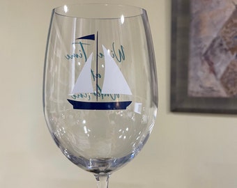 Set of 2 Elegant Tritan shatterproof wine glasses (monogrammed or not) FREE SHIPPING