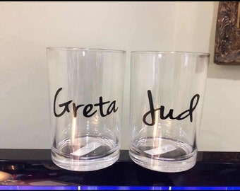 Monogrammed Acrylic Cup great for the bathrom