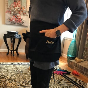 Monogrammed servers apron