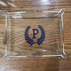 Monogrammed acrylic trays