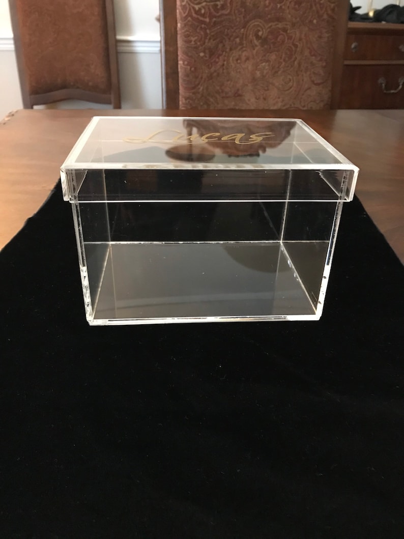 Beautiful Sturdy acrylic box with lid personalized or not Etsy