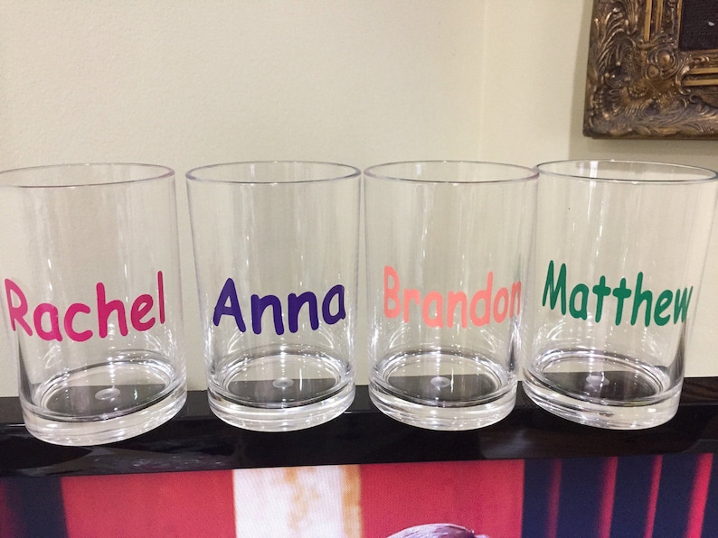 Monogrammed Acrylic Bathroom Cup. Perfect for Everyone in the Etsy