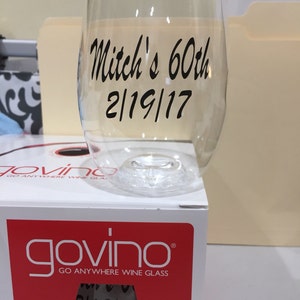 4 Monogrammed Govino Dishwasher Safe image 1