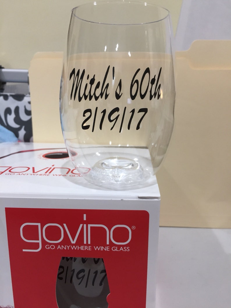 4 Monogrammed Govino Dishwasher Safe image 1