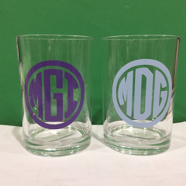 Monogrammed acrylic Bathroom cup. Perfect for everyone in the family!  Personalized with your name or monogram