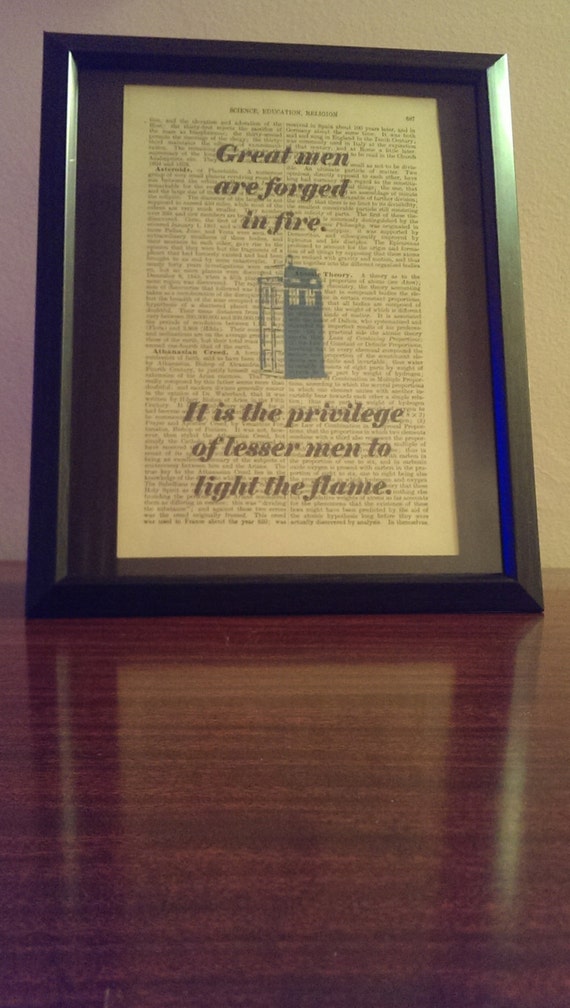 Doctor Who Art Print Great Men Forged In Fire Antique Etsy