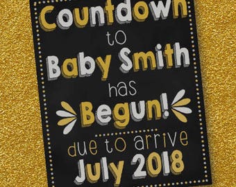 New years Eve Pregnancy Announcement/Countdown has begun/digital download/high resolution