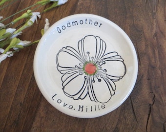 Godmother Proposal Ring Holder IN STOCK Gift Ring Dish Flower