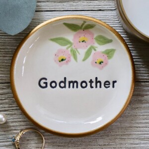 Jewelry Dish, Godmother Gift, Ring Holder, Ring Dish, Mothers Day Gift, Gift for Her