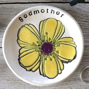 Godmother Proposal, Gift, Ring Dish, Flower, Ring Holder, IN STOCK