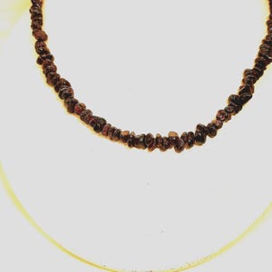 GARNET BEAD CHIP Necklace or Double Bracelet