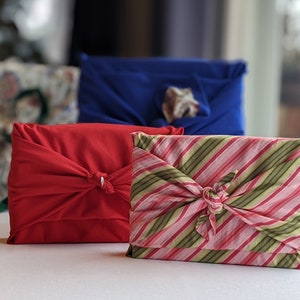 Stoff Geschenkverpackung, Wiederverwendbares Geschenktuch, Upcycled, Geschenkpapier Alternative, umweltfreundlich, Zero Waste Geschenk, Versand am selben Tag