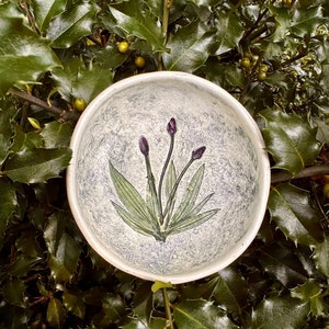 Vintage Salt Marsh Pottery Plantain Bowl, Artisan Signed Pottery Trinket Dish / Wall Art, Decorative Bowl