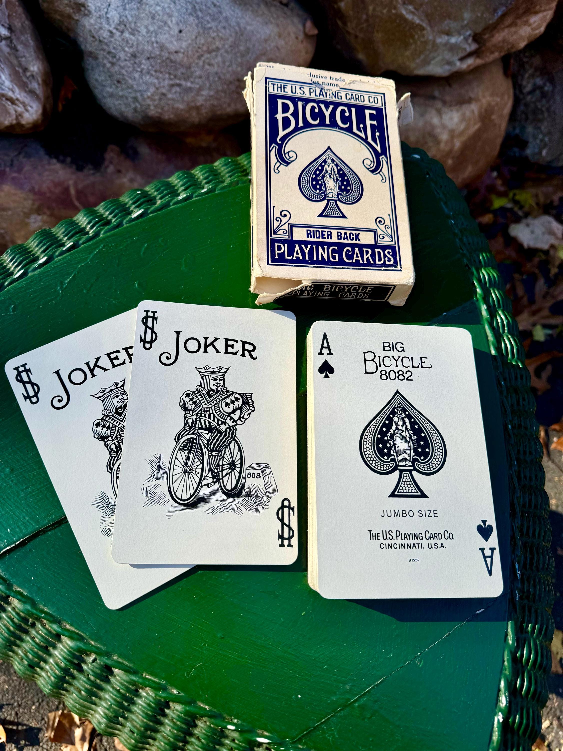 RARE Deck Vintage Big Bicycle Playing Cards Jumbo Size 8082, Rider
