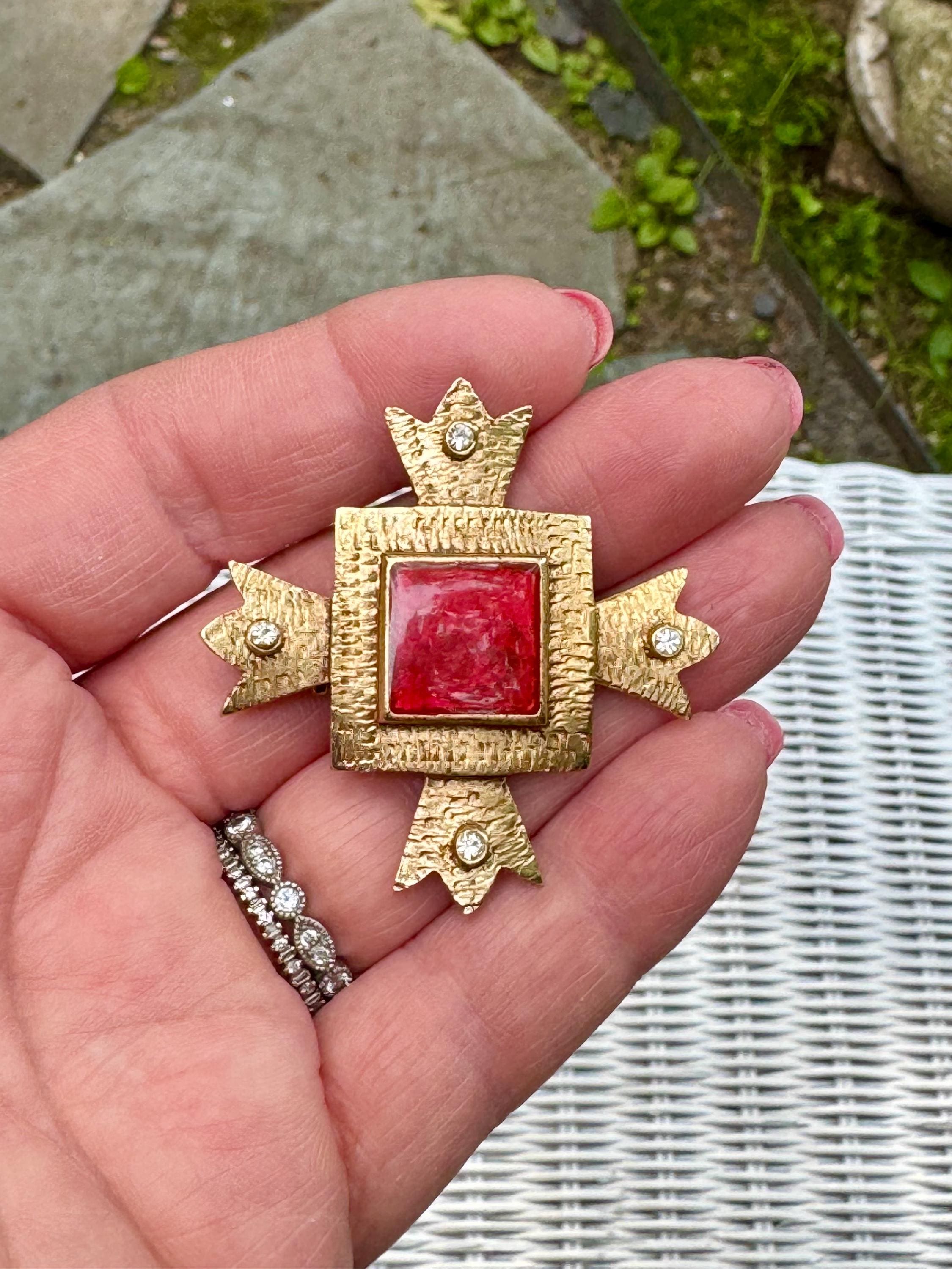 Maltese Cross Brooch - Etsy