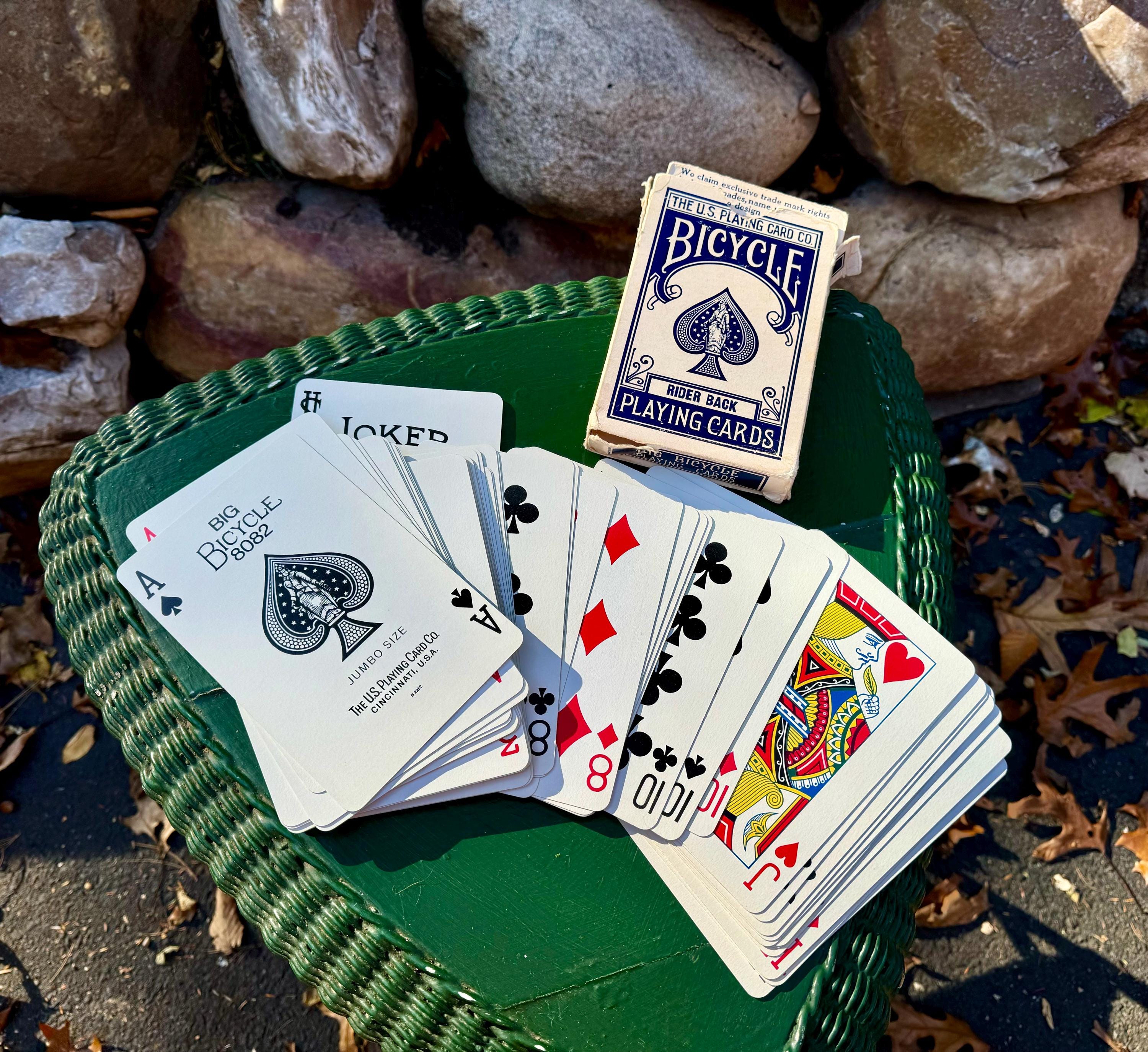 RARE Deck Vintage Big Bicycle Playing Cards Jumbo Size 8082, Rider