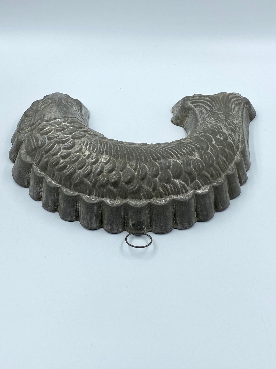 Large Antique German Tin FISH Baking Mold Curved Fish Mold W Etsy