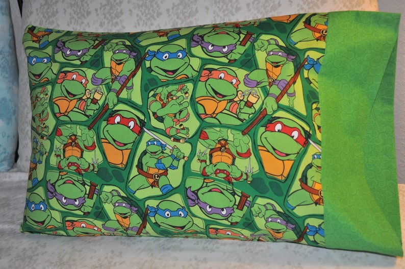 Handmade Travel Toddler Pillow Case Teenage Mutant Ninja Turtles