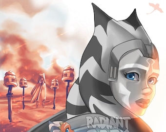 Ahsoka - Clone Wars Print Wall Art Decor Fanart Animation