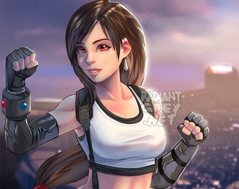 Tifa Final Fantasy 7 Remake Poster Print Wall Art Decor Fanart videogames