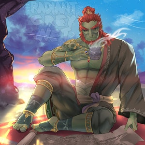 Ganondorf Print Wall Art Decor Fanart videogames lofi chill study