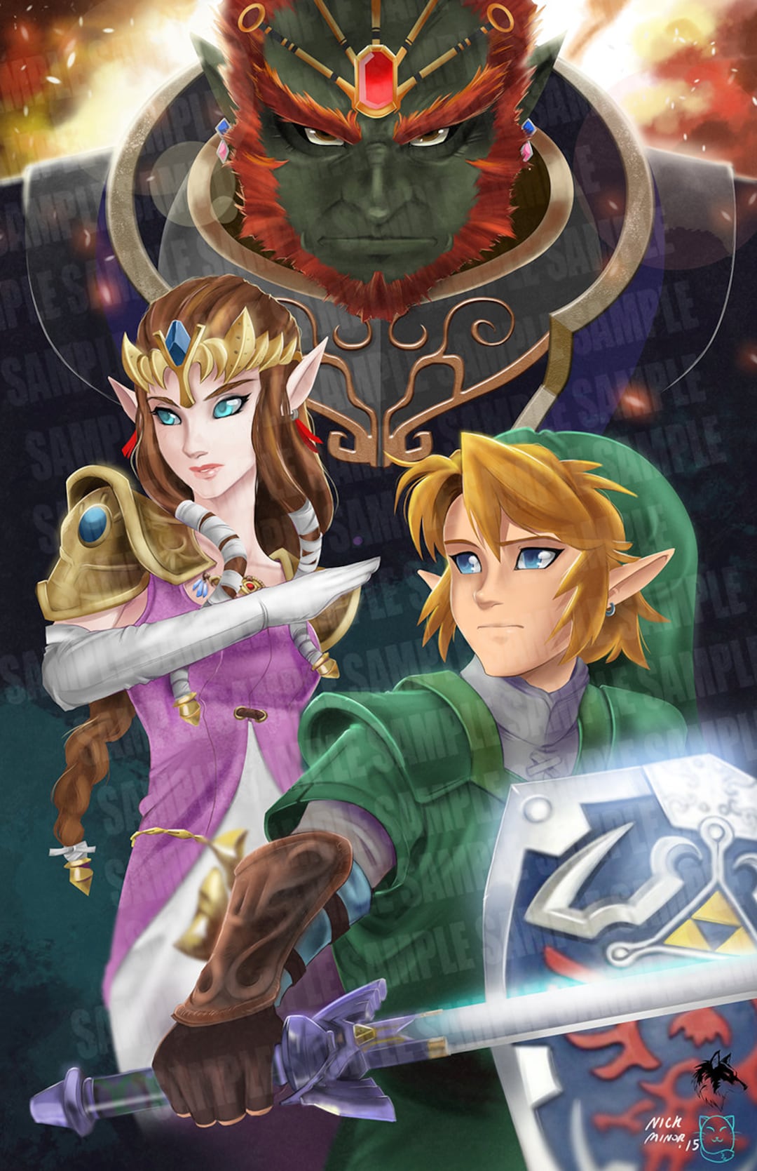 Legend of Zelda Poster Print Wall Art Decor Fanart Anime Games Etsy