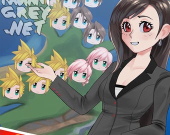 Tifa Final Fantasy 7 Weather report Storm Watch Poster Print Wall Art Decor Fanart videogames