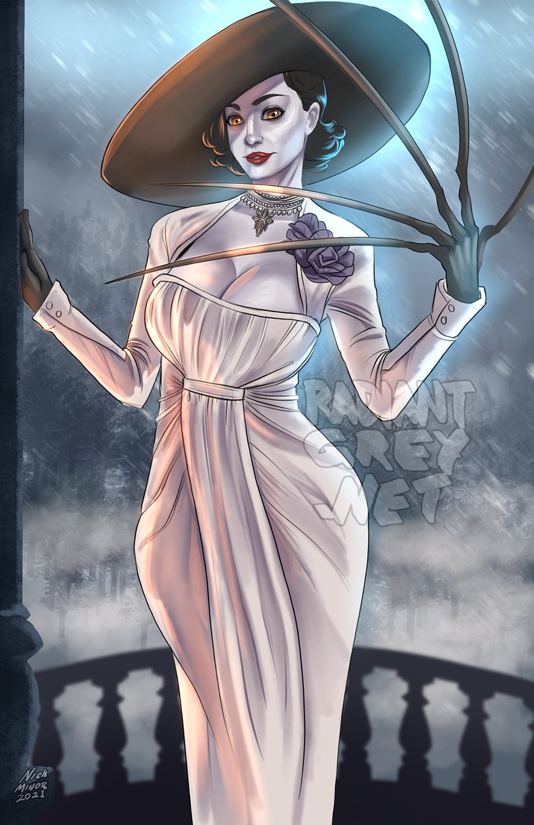 Living With The Vampire Lady Lady Dimitrescu Resident Evil 8 Village Tall Vampire Lady - Etsy Canada
