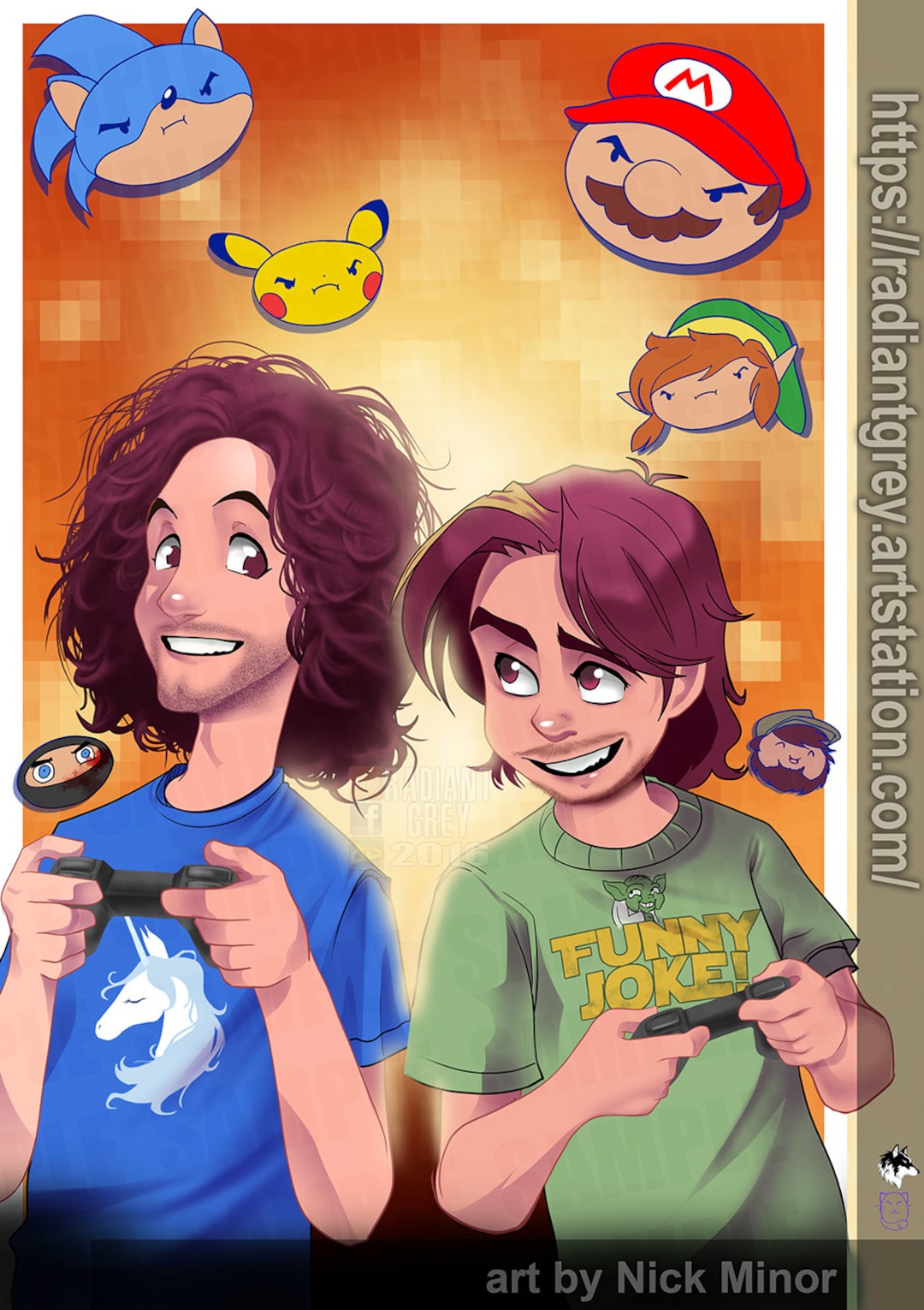 Game Grumps Poster Print Wall Art Decor Fanart Youtube Etsy