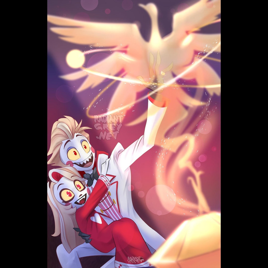 Lucifer and Charlie Hazbin Hotel Print Fanart Wall Decor Animation - Etsy