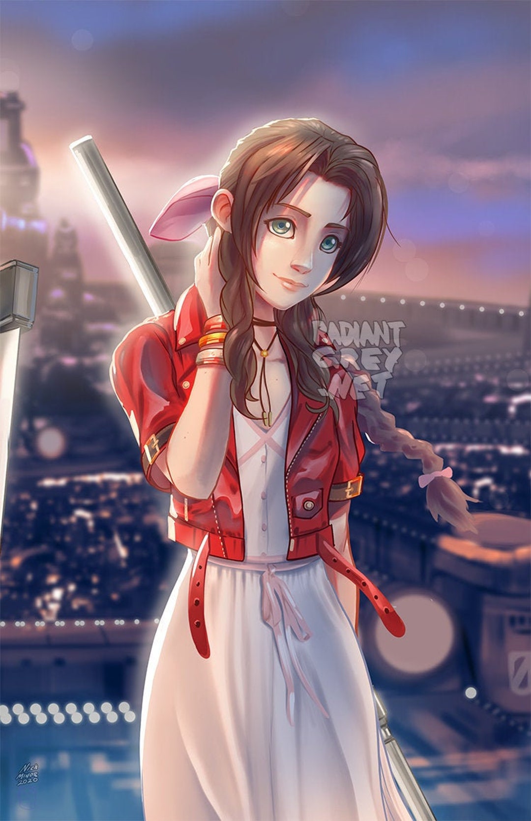 Aerith Final Fantasy 7 Remake Poster Print Wall Art Decor Fanart