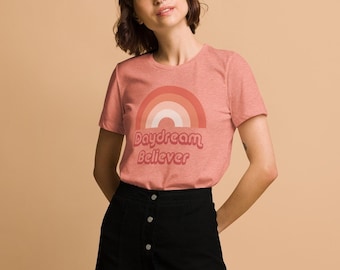 Daydream Believer Shirt | Retro Regenboog Shirt | Hippie Shirt | Esthetisch overhemd | Monkees Geïnspireerde Tee | Vintage Muziek Tee | Boho Regenboog Tee