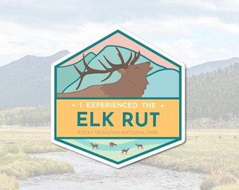 Wildlife Eland Rut Sticker | Rocky Mountain National Park Sticker | Outdoorsy Vinyl Reissticker | Adventure Sticker Waterdicht