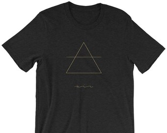 Air Element Alchemy Tee | Black Spiritual Triangle Shirt | Mystic Air Sign T-Shirt | Sacred Geometry Witchy Tee | Minimal Halloween Shirt