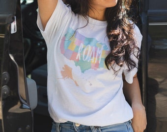 Boho Roam de Verenigde Staten Eco Friendly Tee | Biologisch duurzaam Amerikaans staatsshirt
