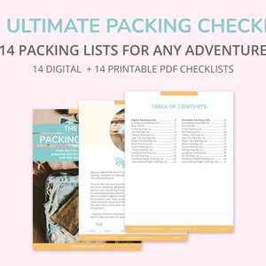 Ultimate Packing Checklist | Trip Planning Packing List PDF | Printable ...