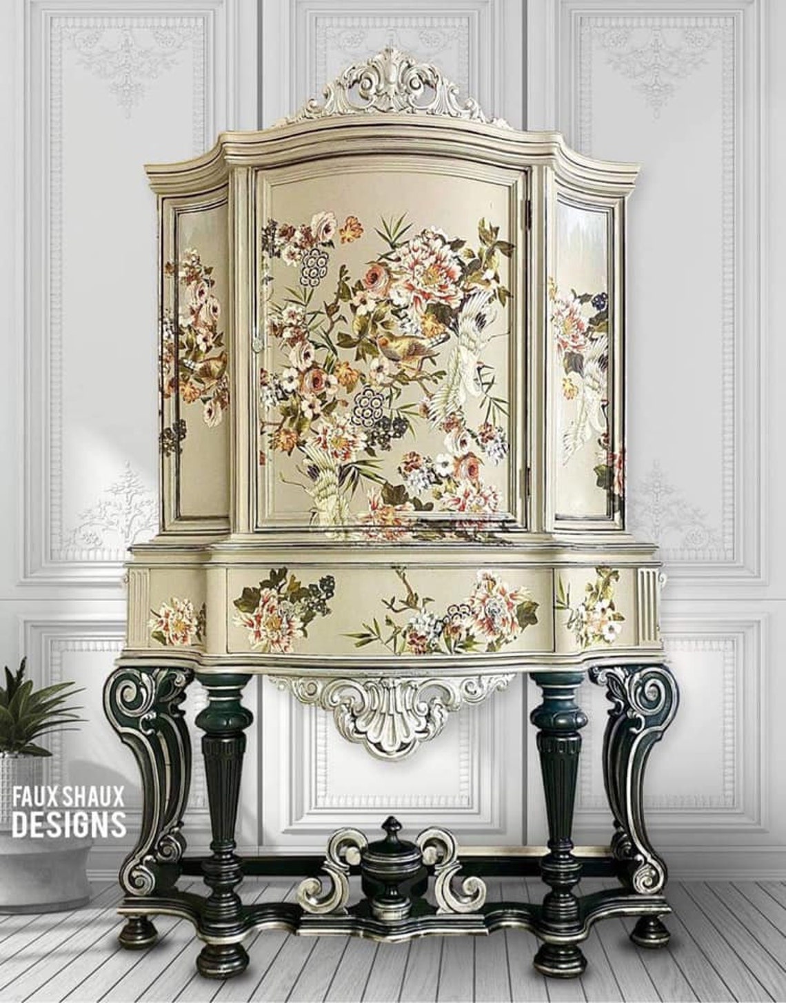 Antique china hutch Etsy