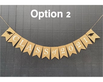 Graduation Burlap Banner, CLASS of 2023 Burlap Banner, Graduation Party Decor, Graduation Banner, Graduation Announcement
